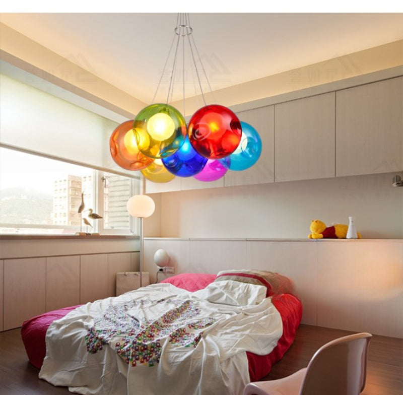 Colorful Crystal Glass Pendant Light