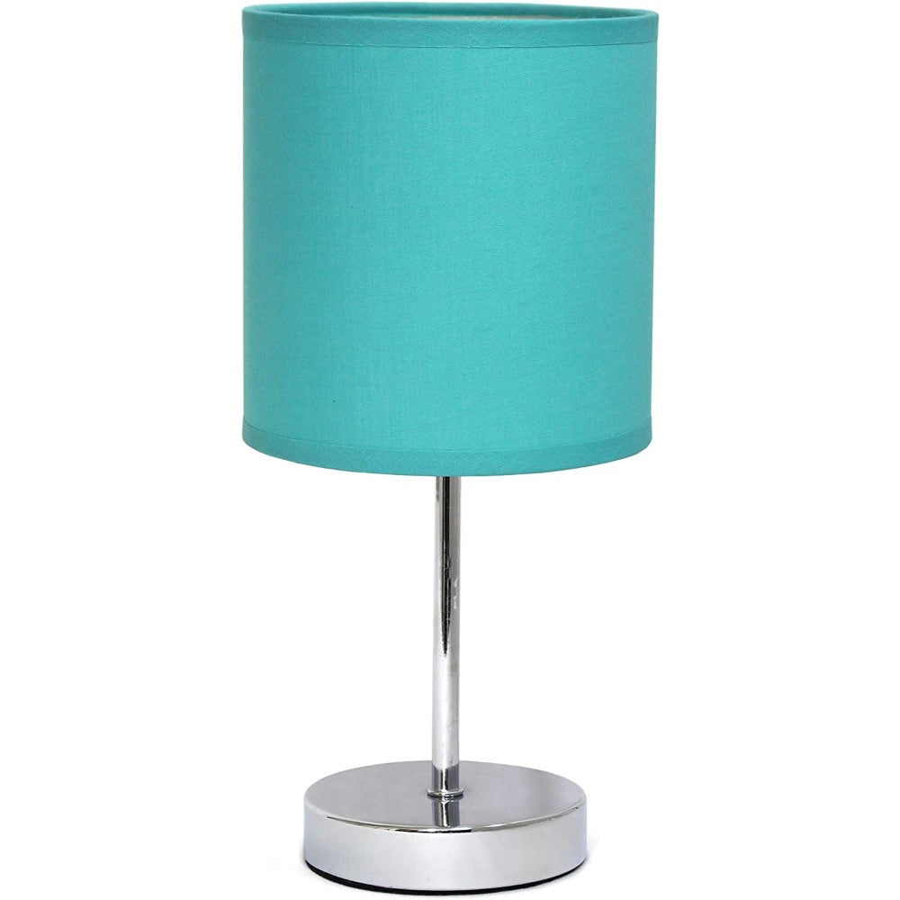 Chrome Mini Basic Table Lamp With Fabric Shade