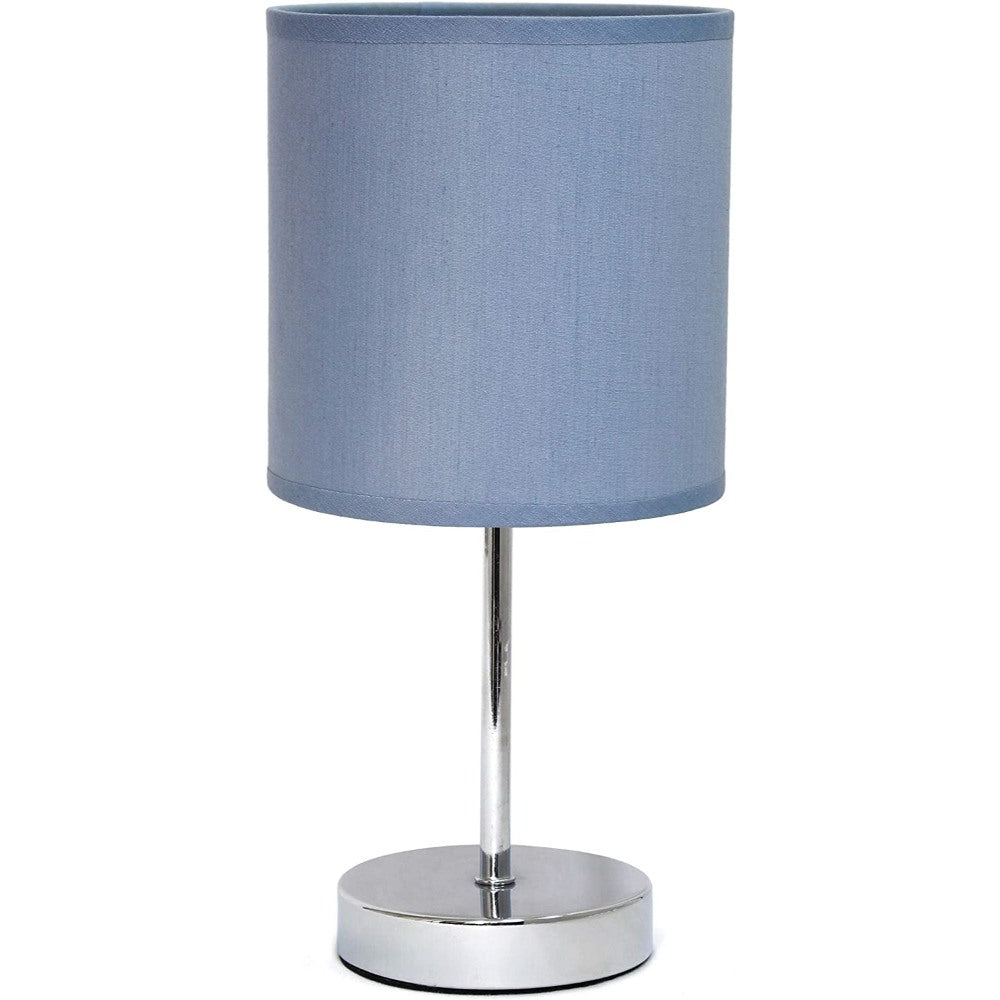 Chrome Mini Basic Table Lamp With Fabric Shade