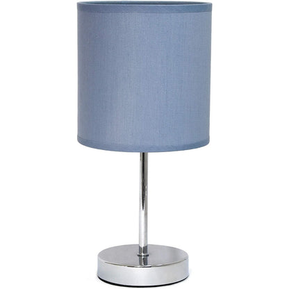 Chrome Mini Basic Table Lamp With Fabric Shade