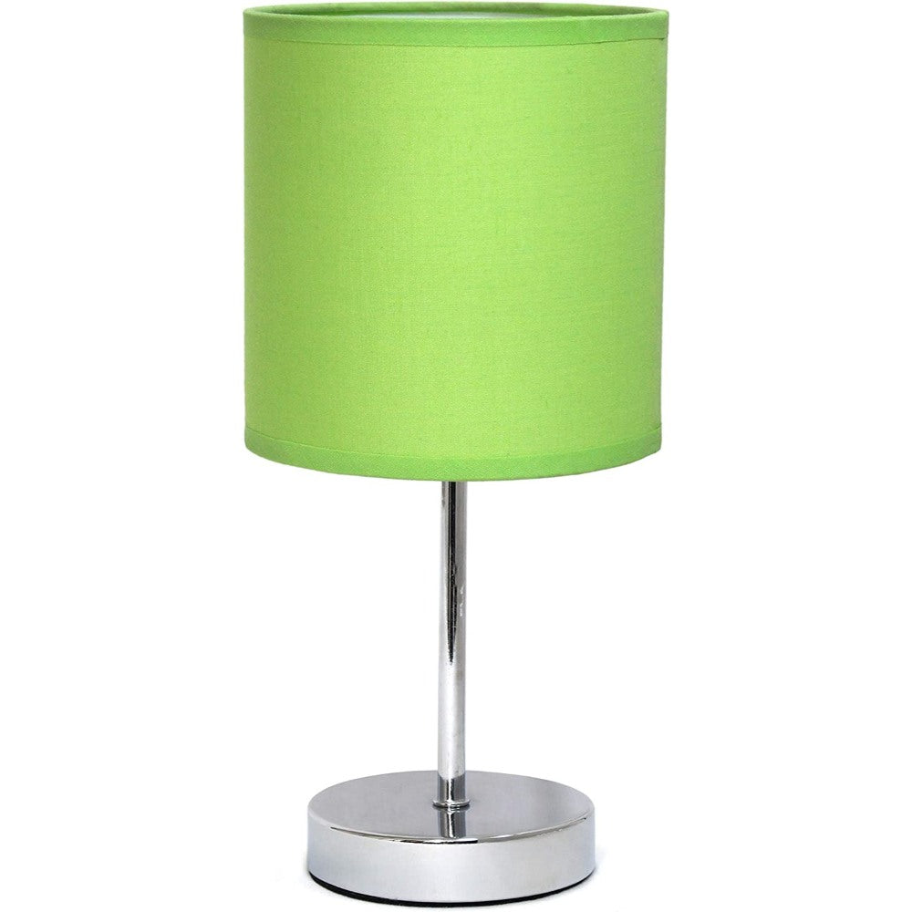 Chrome Mini Basic Table Lamp With Fabric Shade