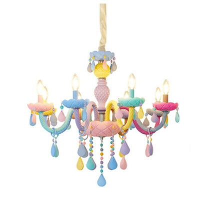 European Candle Rainbow Crystal Chandelier