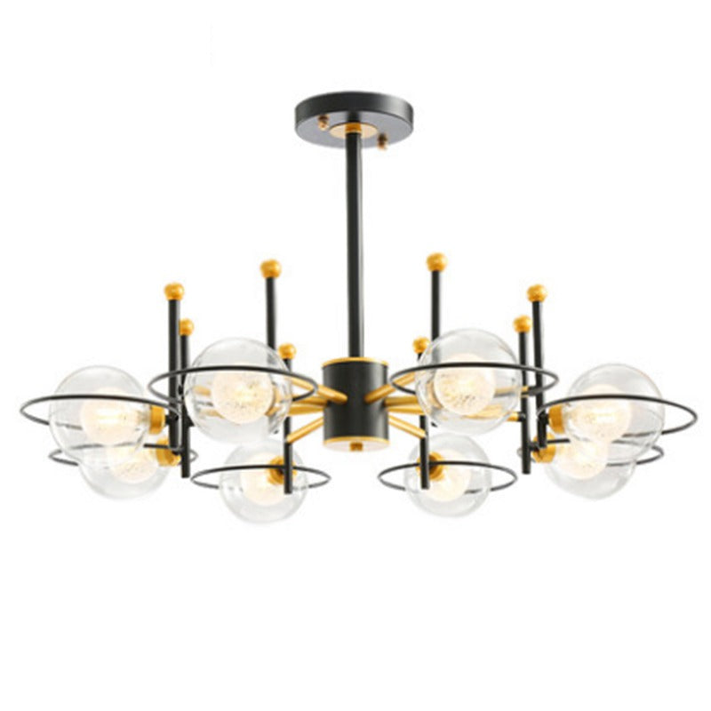 Luxury Black Gold Metal Paint Chandelier