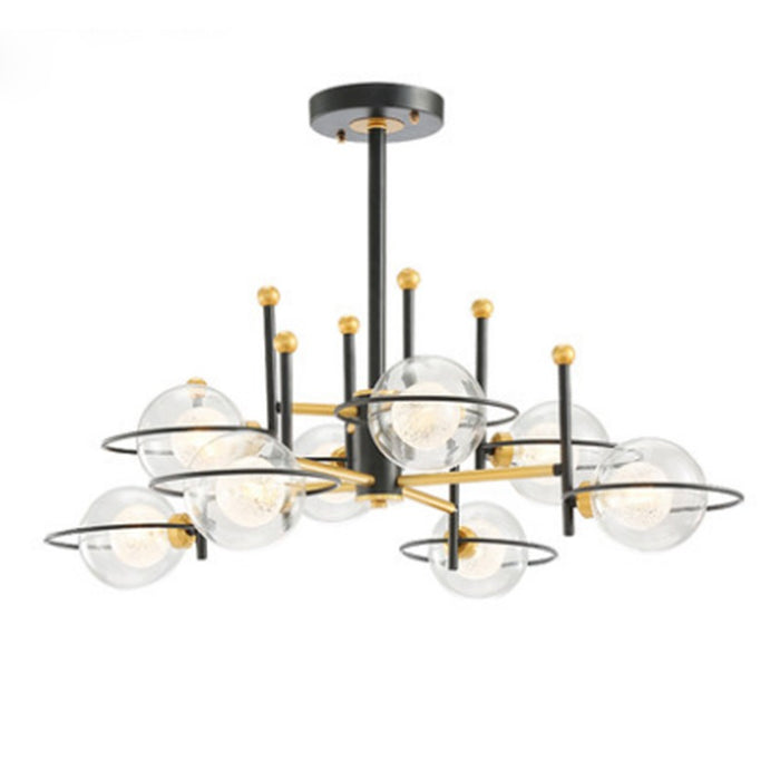 Luxury Black Gold Metal Paint Chandelier