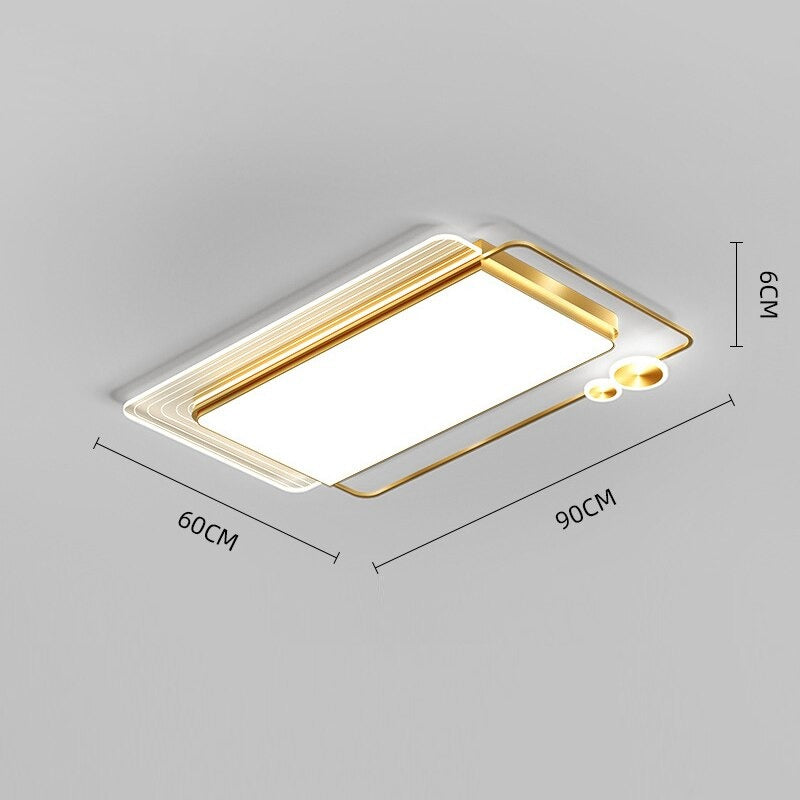 Modern Minimalist Hardware Acrylic Gold Electroplating LED Ceiling Lamp