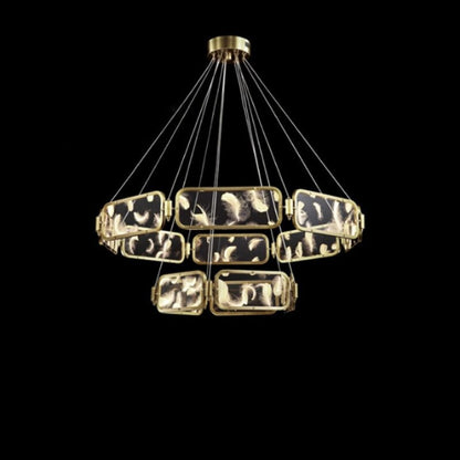 Luxury Copper Gold Acrylic Chandelier