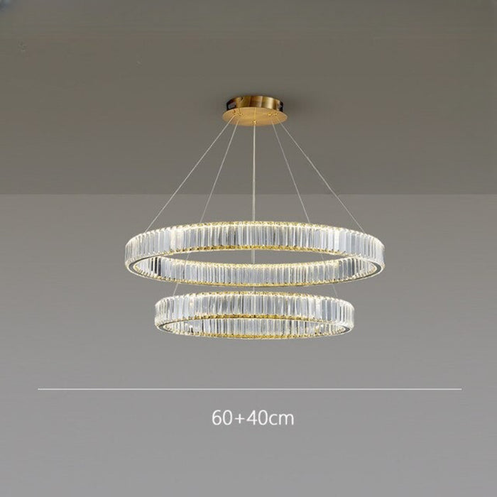 Modern Gold Crystal LED Circular Chandelier