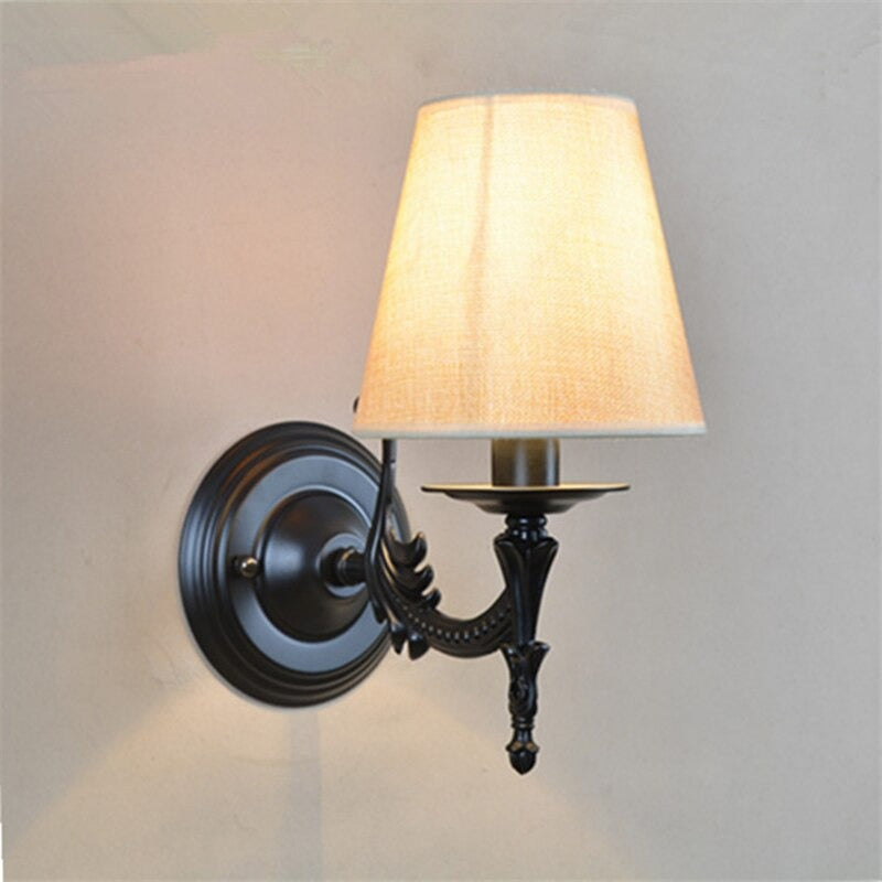 American Vintage Bronze Iron LED Wall Sconce Lamp