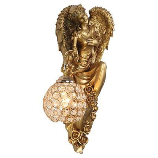 European Angel Sculpture Decorative Lamp