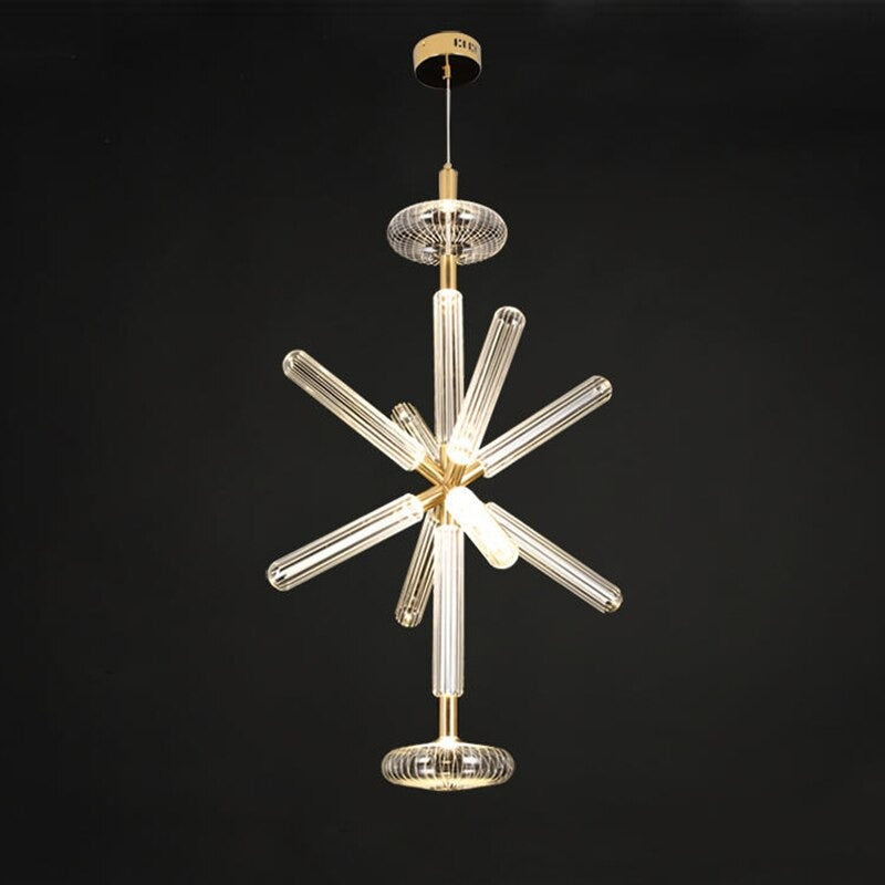 The Stainless Steel Clear Glass Ceiling Lamp