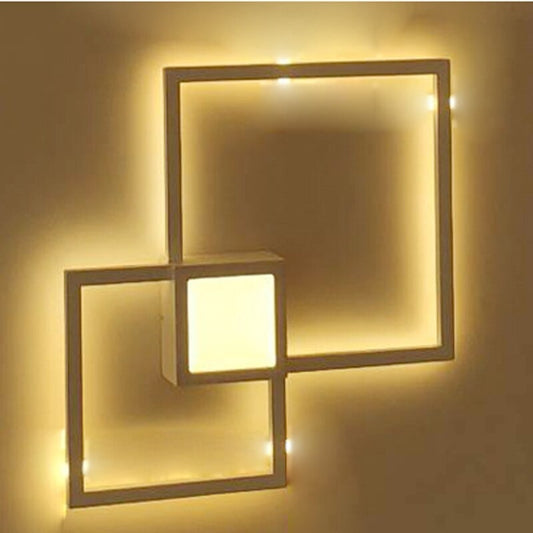 Metal Paint Hollow Geometric Design Wall Lamp