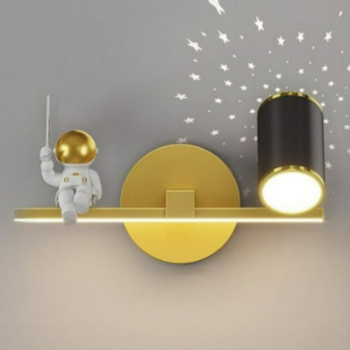Astronaut Design Wall Light Fixture For Children