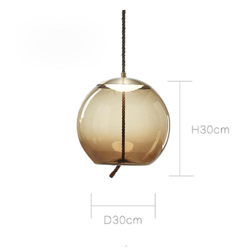 Nordic Design Glass Single Pendant Lamp