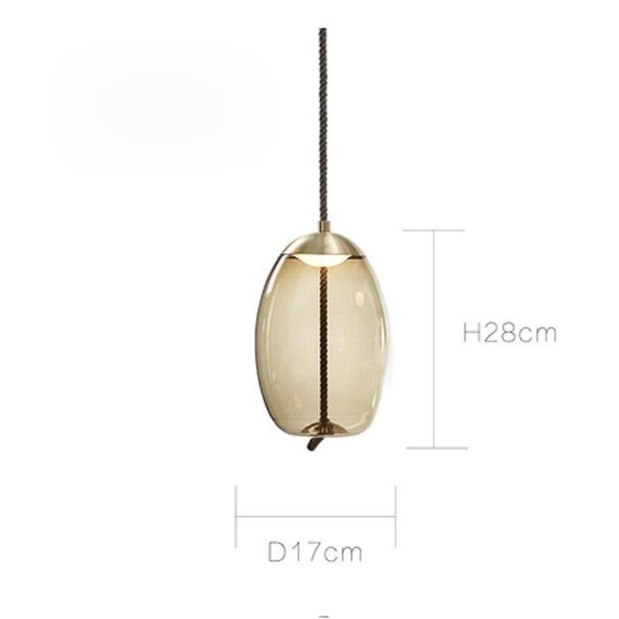 Nordic Design Glass Single Pendant Lamp
