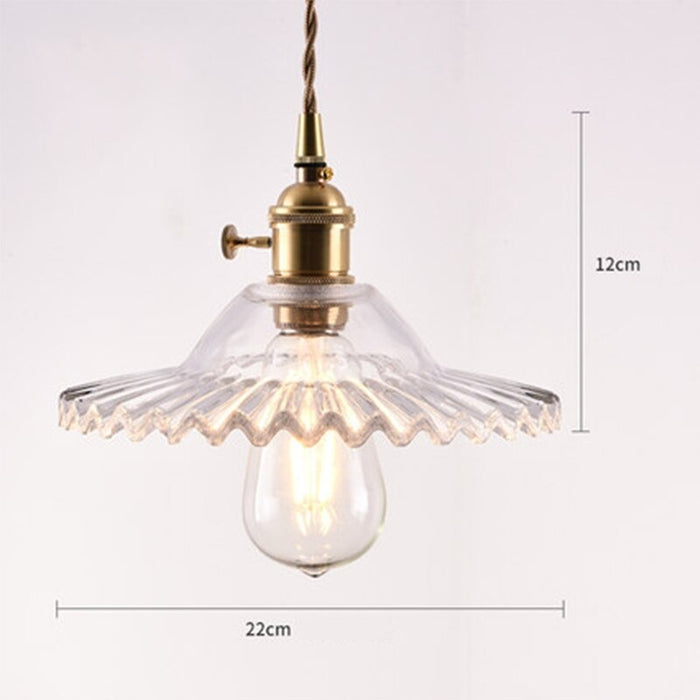 American Style LED Pure Copper Lotus Pendant Lamp