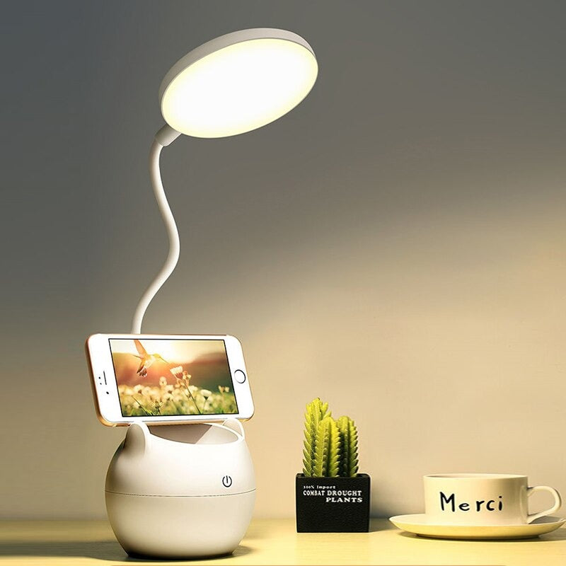 LED USB Rechargeable Clip-on Table Lamp