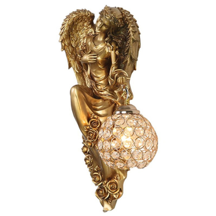 European Angel Sculpture Decorative Lamp