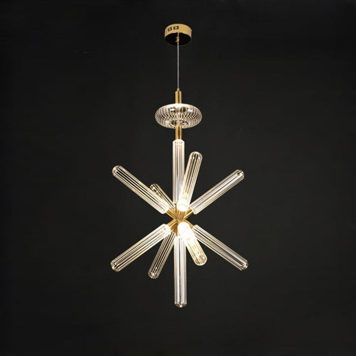 The Stainless Steel Clear Glass Ceiling Lamp