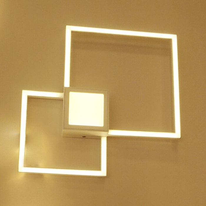 Metal Paint Hollow Geometric Design Wall Lamp