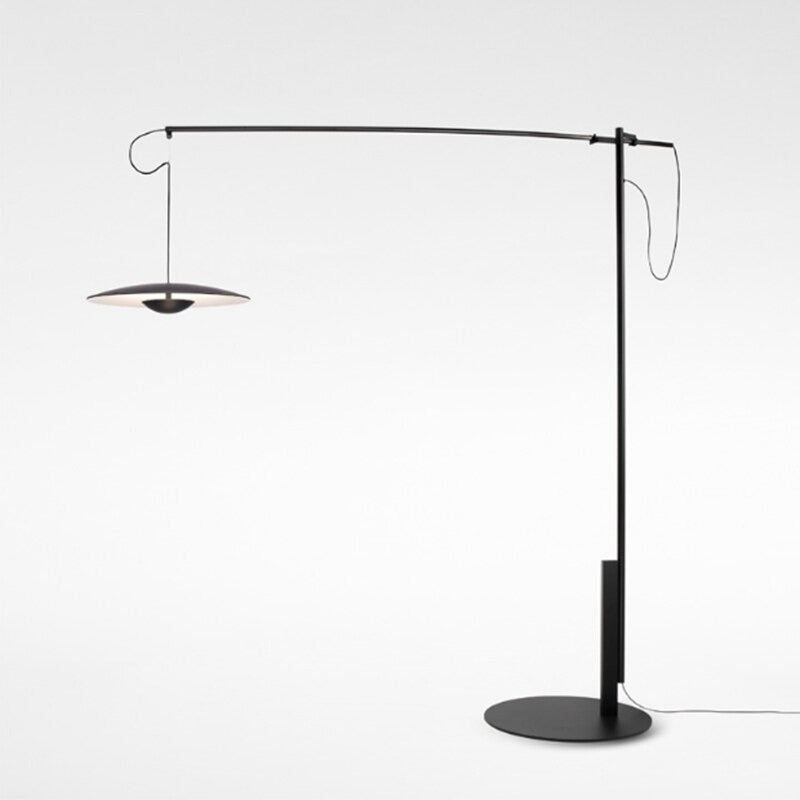 Minimalist Metal Flying Saucer Floor Lamp