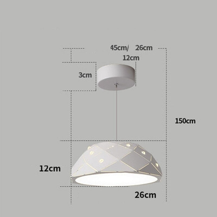 Aluminum Crystal Semicircle LED Chandelier