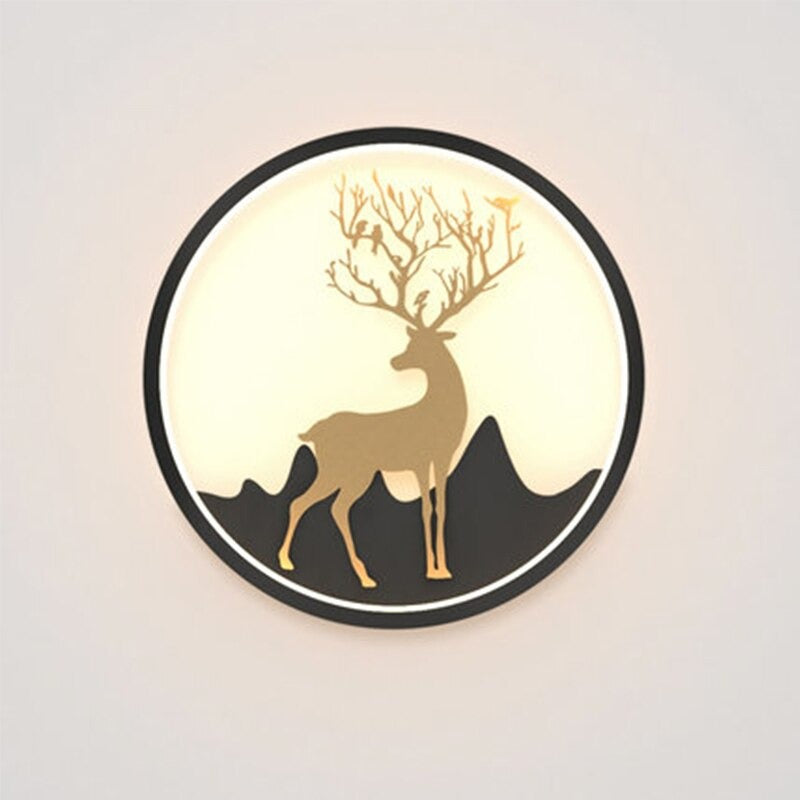 Round Elk Simple Wall Lamp