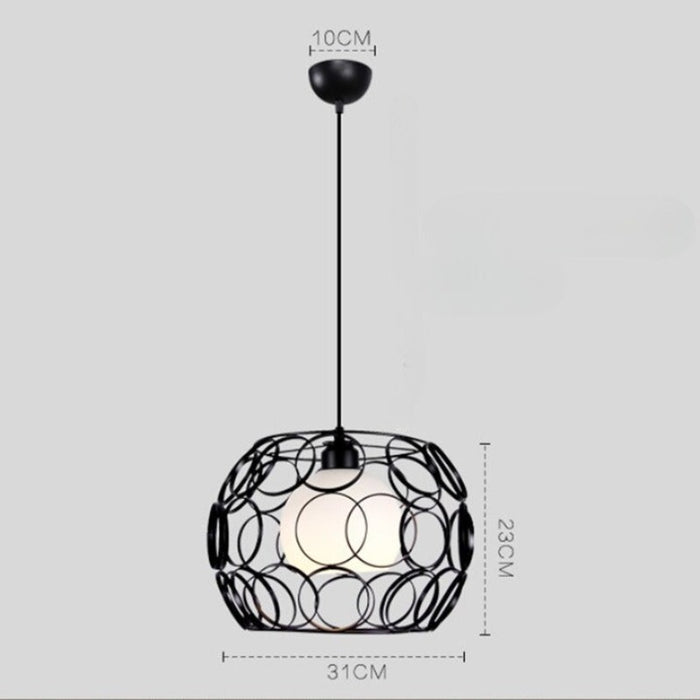 Resin Black And White LED Pendant Lamp