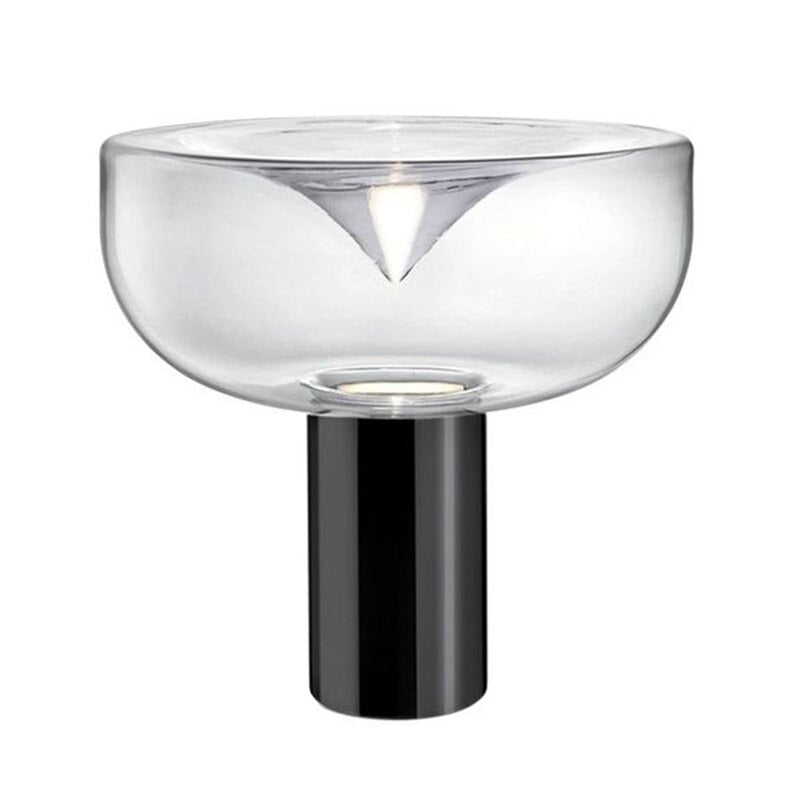 Nordic Clear Glass Swirl Design Table Lamp