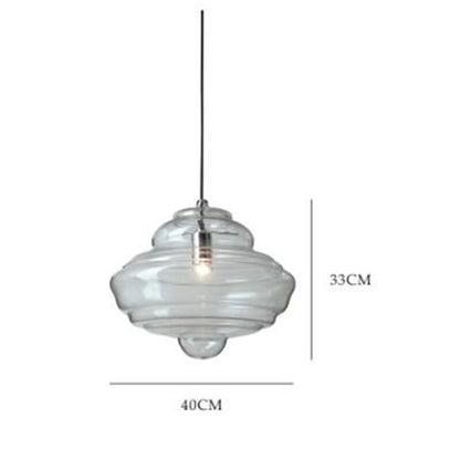 Nordic Art Design Transparent Glass Single Head Pendant Lamp