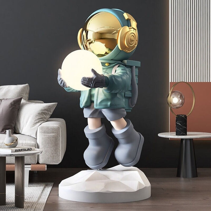 Space Astronaut Sculpture Model Large Furnishings Floor Lamp