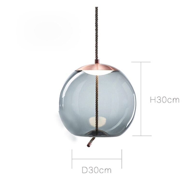 Nordic Design Glass Single Pendant Lamp