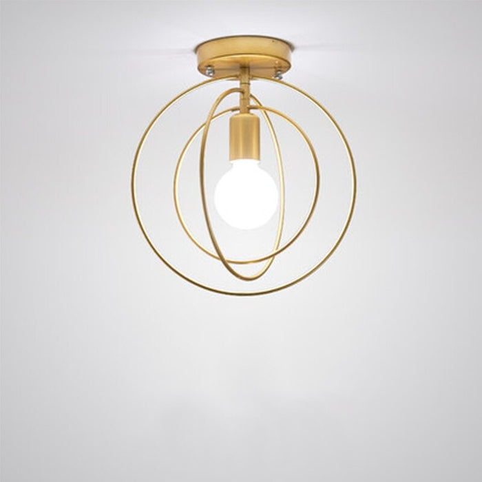 Simple Golden Porch Corridor Ceiling Lamp