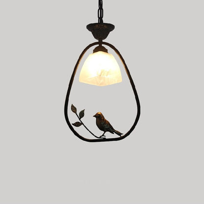 Nordic Chinese Bird Design Iron Pendant Lamp