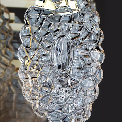 Luxury Glass Pattern Multi-Layer Chandelier Light