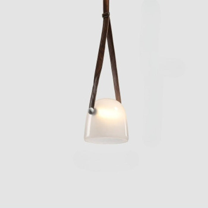 Nordic Single LED Electroplating Soot Glass Pendant Lamp