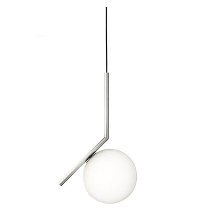 White Glass Ball Pendant Light Fixture