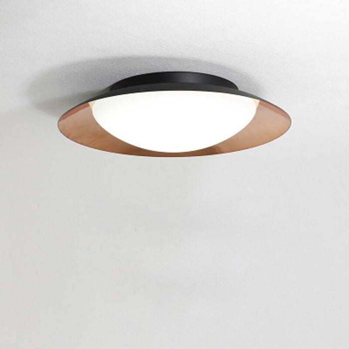 Modern Creative Round Iron Paint Frosted Glass Ceiling Lamp