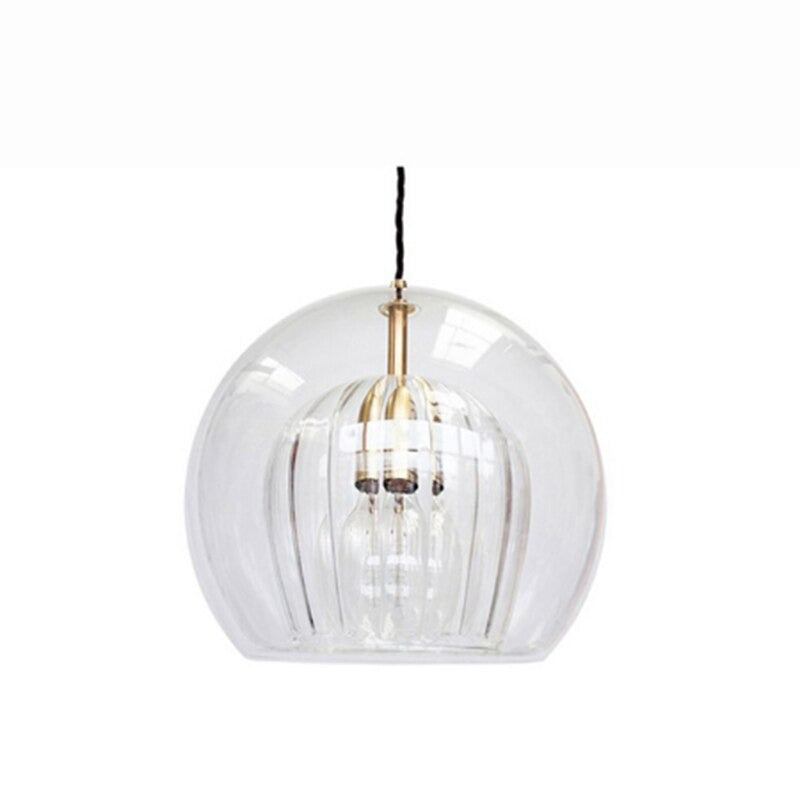 Double Transparent Glass Pendant Lamp