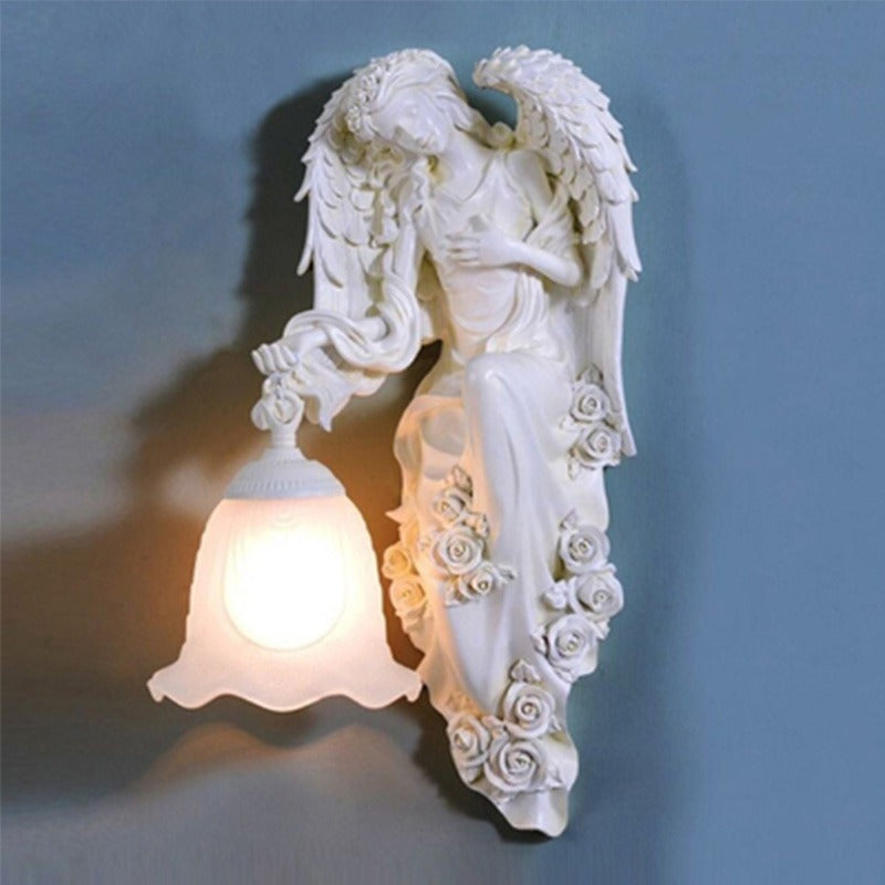 European Angel Sculpture Decorative Lamp