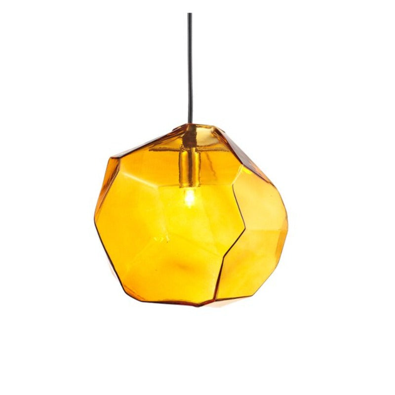 3 Colorful Stone Glass Pendant Light