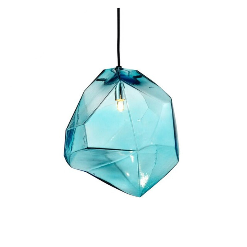 3 Colorful Stone Glass Pendant Light