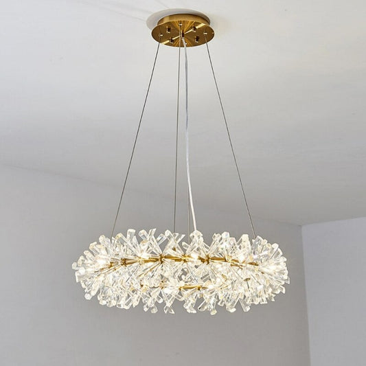 Luxury Clear Crystal Ring Pendant Lamp