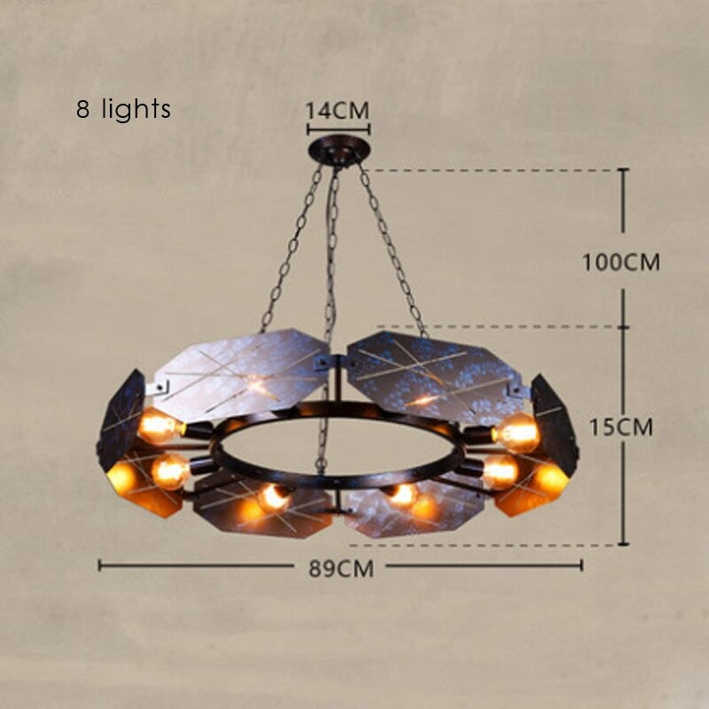 Loft Retro Industrial Wrought Iron Pendant Lamp