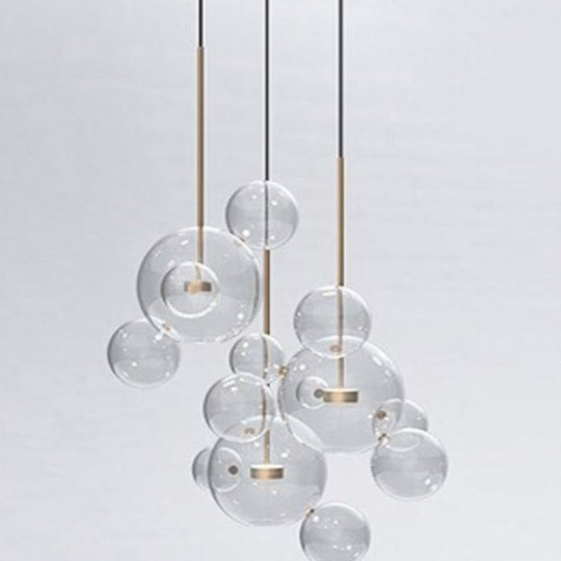 Designer Round Multi-Glass Ball Pendant Light