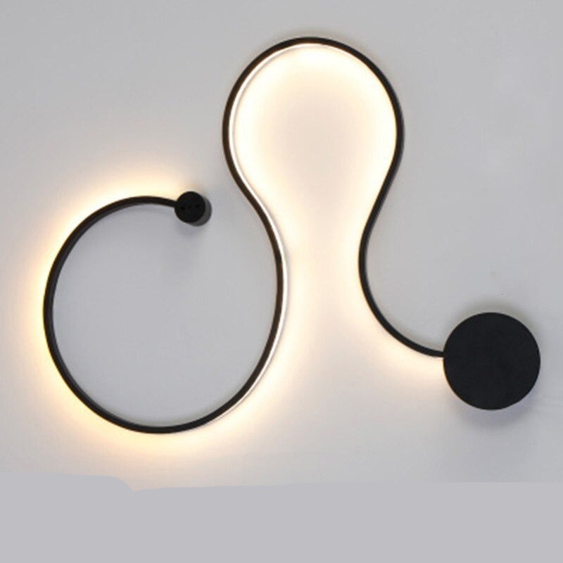 Modern Minimalist Creative Iron Paint Led Wall Lamp