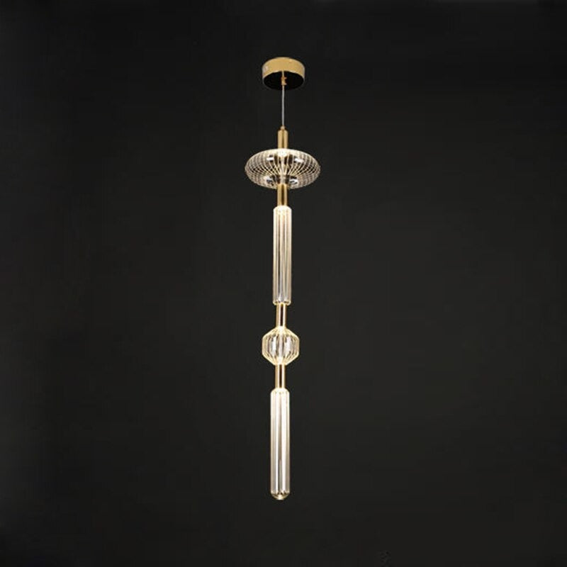 The Stainless Steel Clear Glass Ceiling Lamp