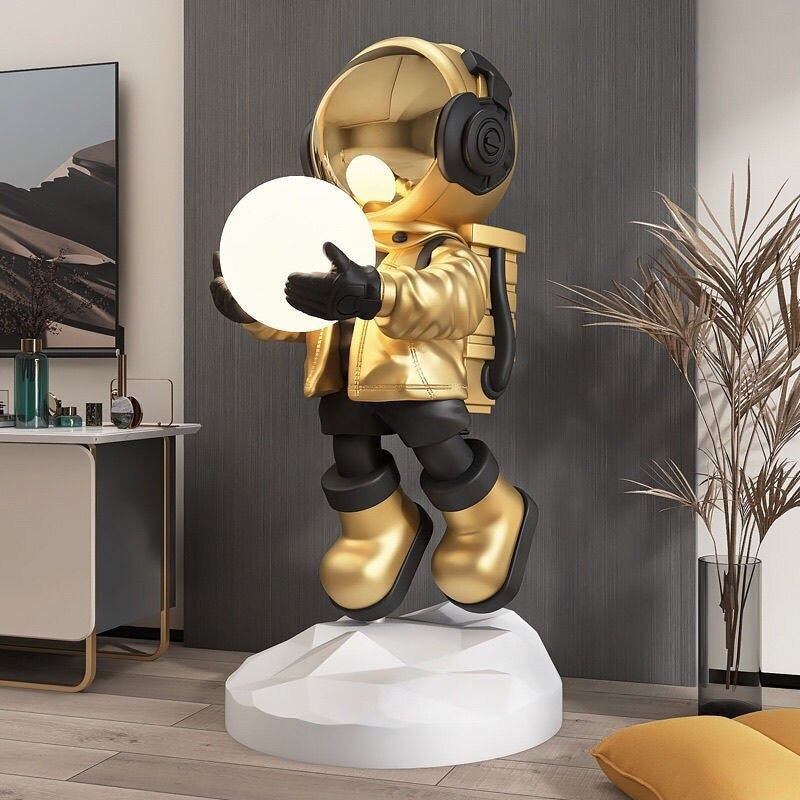 Space Astronaut Sculpture Model Large Furnishings Floor Lamp