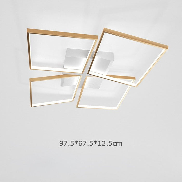 Modern Minimalist Hollow Metal Dimmable LED Ceiling Lamp