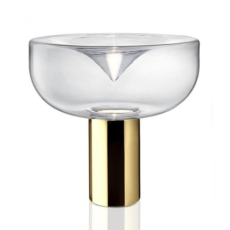 Nordic Clear Glass Swirl Design Table Lamp