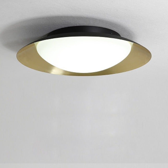 Modern Creative Round Iron Paint Frosted Glass Ceiling Lamp